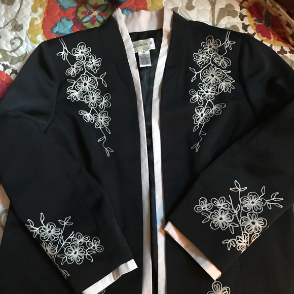 Victor Costa Jackets & Blazers - XL Black & White Victor Costa Special Occasion Jacket